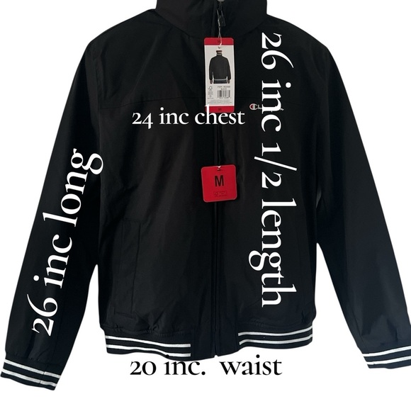 Champion Men's Black Bomber Jacket. Sz.M - Picture 5 of 10